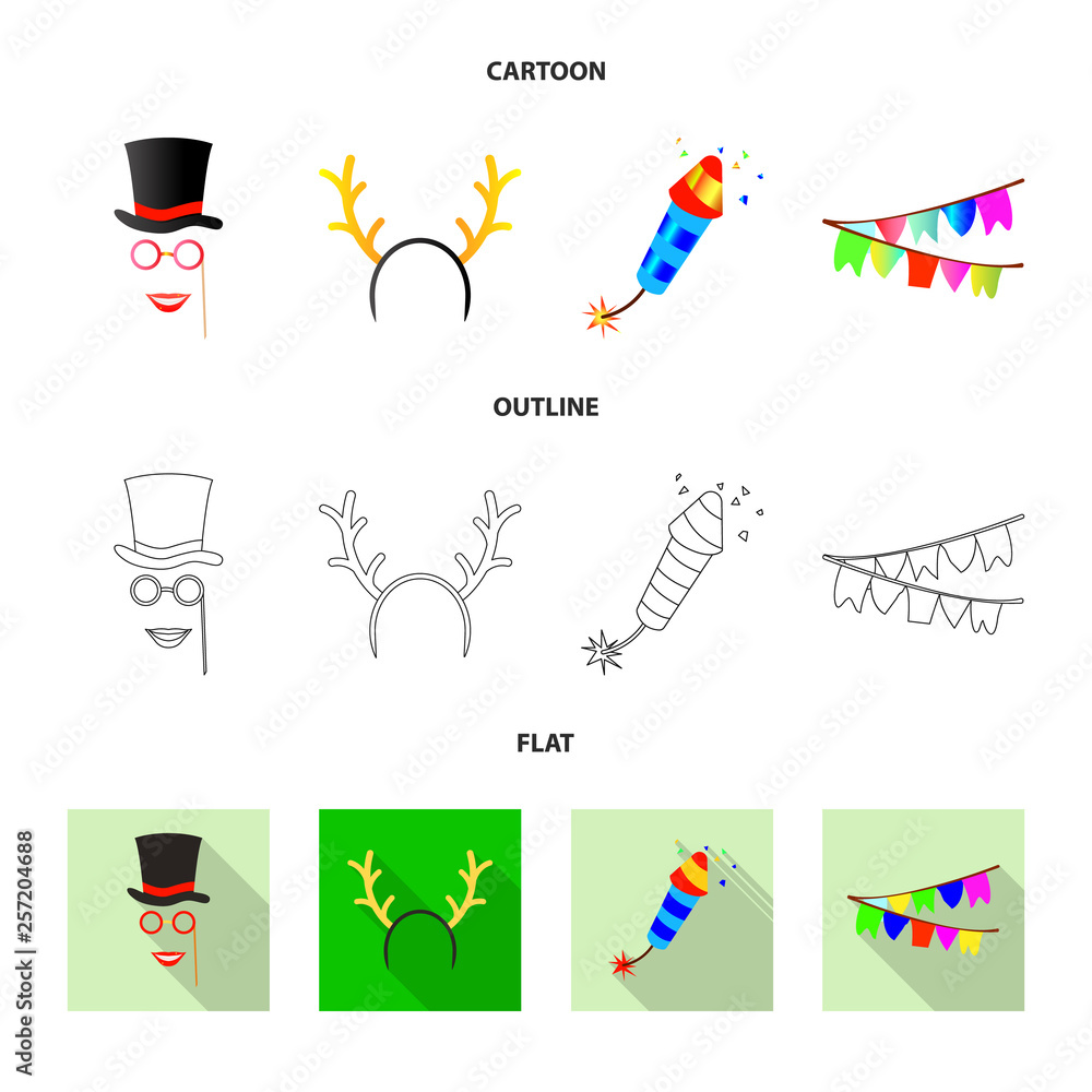 Vector design of party and birthday symbol. Collection of party and celebration vector icon for stock. Vector design of party and birthday symbol. Collection of party and celebration vector icon for stock.