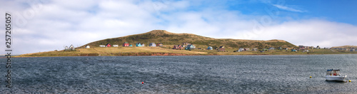 Billede på lærred Houses of the Magdalen Isalnds panorama