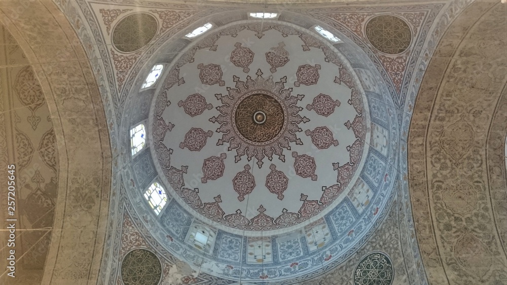 Blue Mosque, Sultanahmet Camii, detail of Istanbul, Turkey.