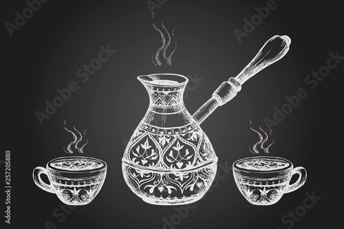 Ancient turk and coffee mugs.