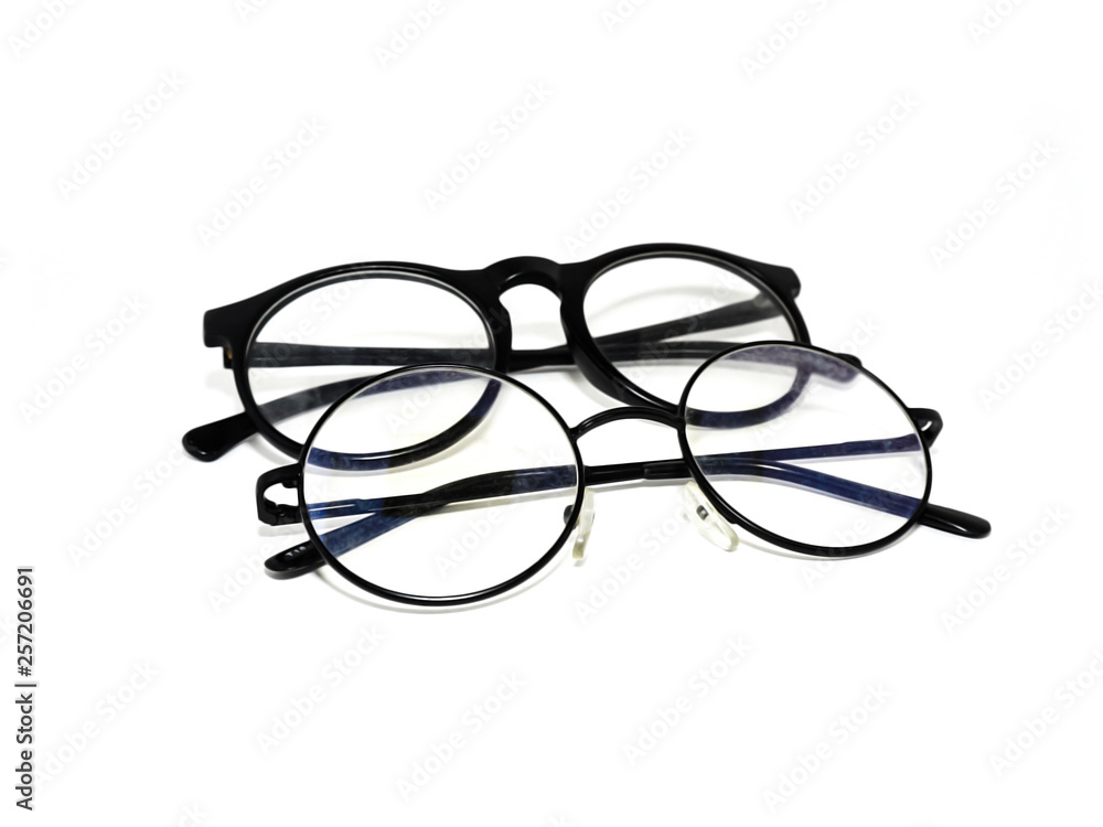 Black Eye Glasses Isolated On White Background Black Eye Glasses Isolated On White Background