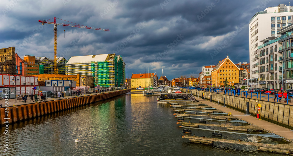 River Scene Gdansk Poland