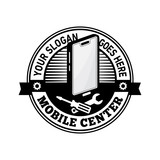 Mobile center logo. Mobile fix and repair. Vector and illustration.