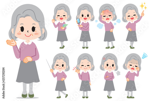 senior woman set