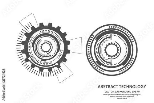 Abstract technology background Hi-tech communication concept futuristic digital innovation background. vector illustration