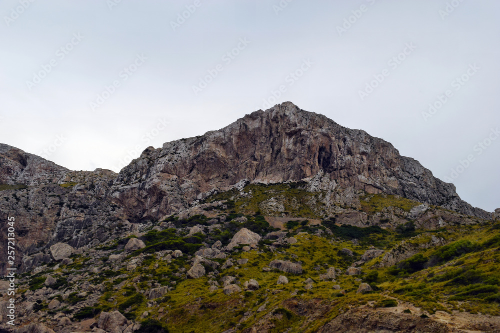 View of the hills and mountains on the way to the Formentor Lighthouse