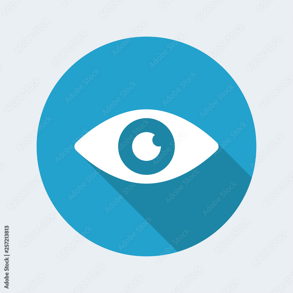 Eye icon. Flat, clean, minimal and isolated vector illustration with minimal and modern design. Eye icon. Flat, clean, minimal and isolated vector illustration with minimal and modern design.