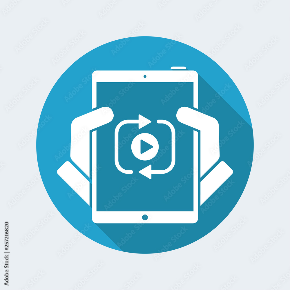 Loop playlist on tablet