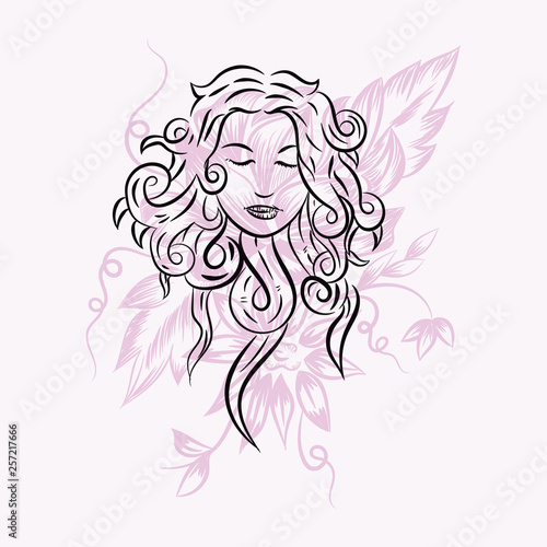 beauty face vector illustration