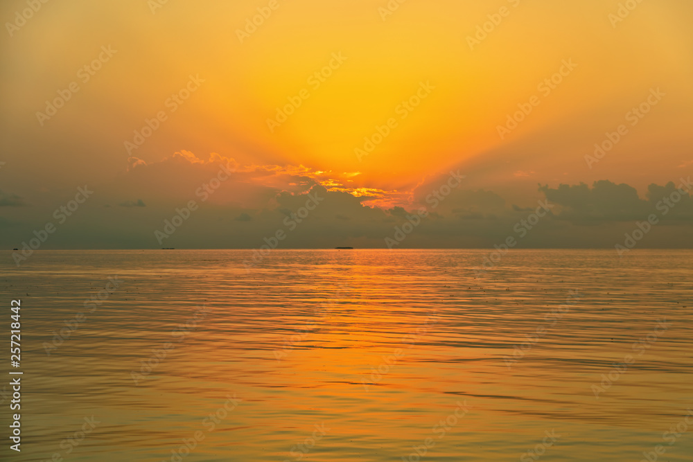 Tropical Sunset on the sea, Maldives