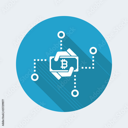 Bitcoin exchange network icon