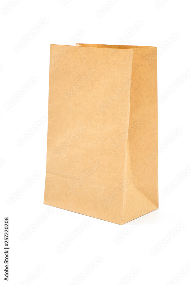 Fotografie brown paper bag isolated on a white