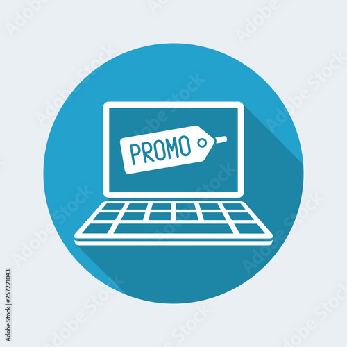 Promo online concept icon