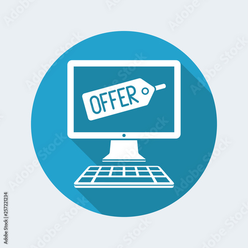 Promo online concept icon