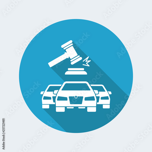 Car auction concept icon