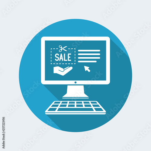 Coupon online concept icon