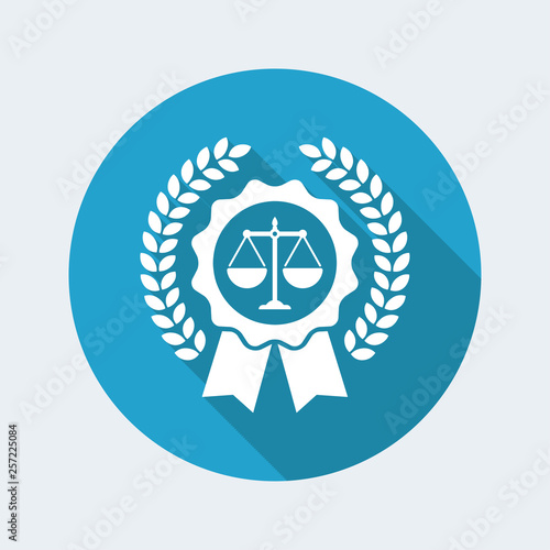 Legal assistance service icon photo