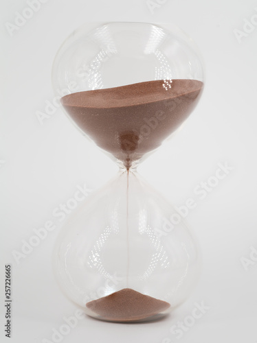 Hourglass: Isolated on background; Macro; With Sand;