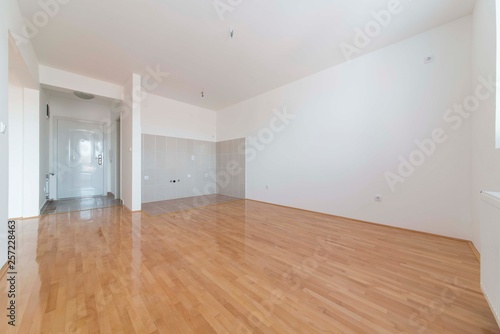 empty room with wooden floor