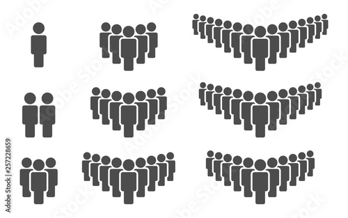 Team icon vector set, auf weiß