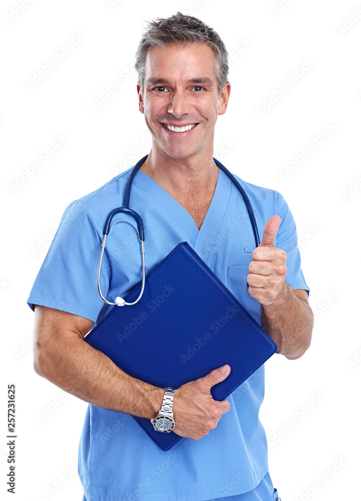 Happy smiling doctor man. Happy smiling doctor man.