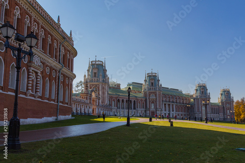 Moscow, Russia - October 15, 2018: Great Tsaritsyno Palace in museum-reserve Tsaritsyno