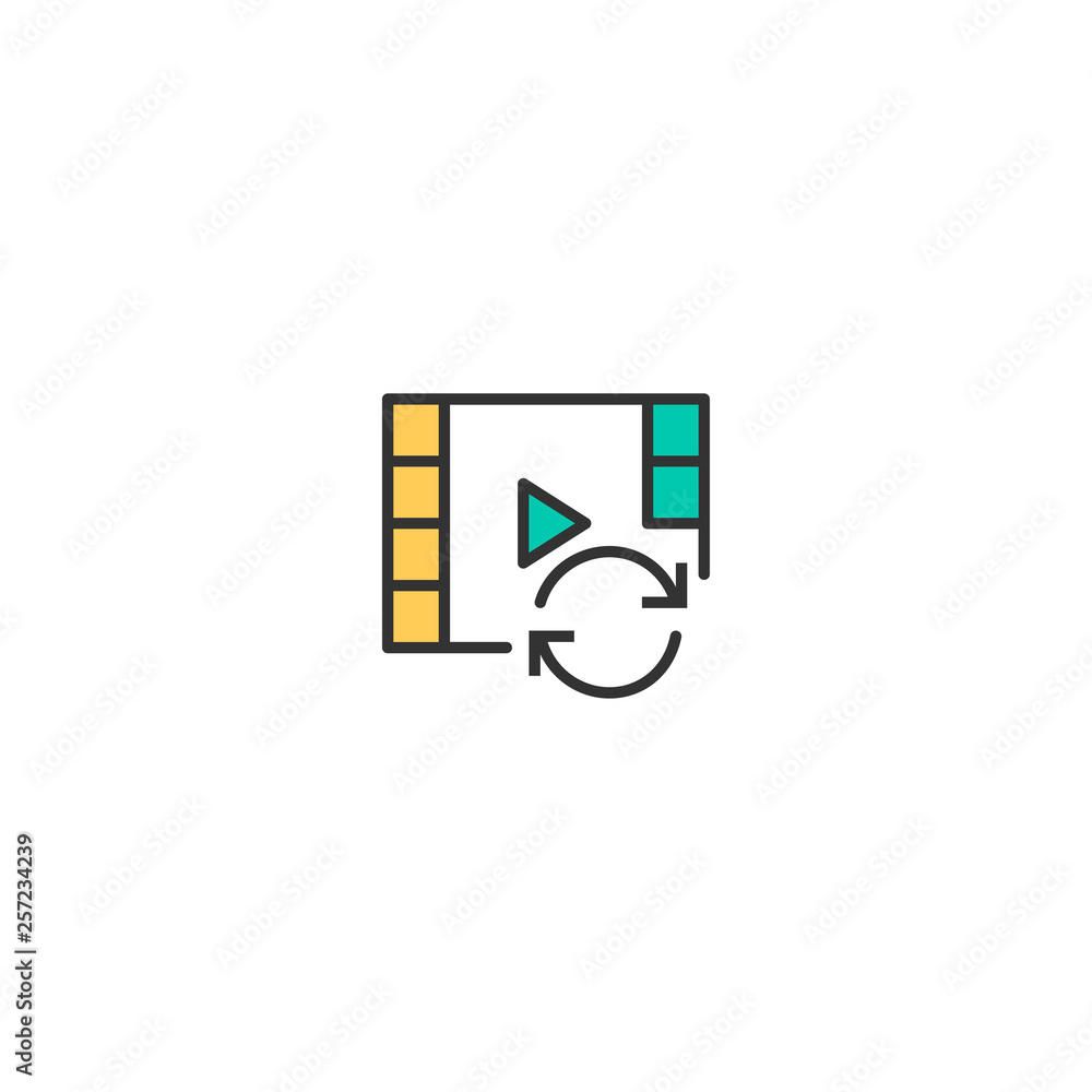 Video Player icon design. Interaction icon vector design Video Player icon design. Interaction icon vector design