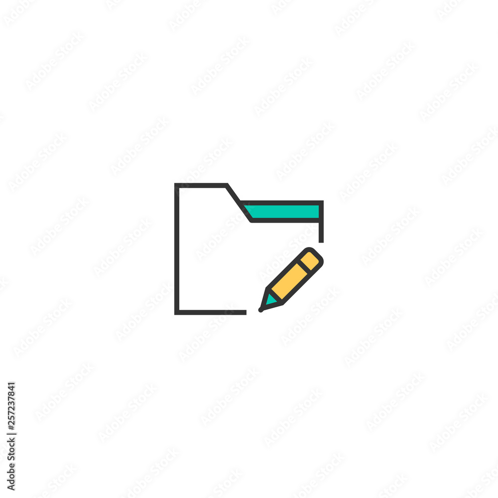 Folder icon design. Interaction icon vector design Folder icon design. Interaction icon vector design