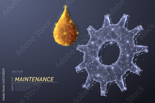Abstract polygonal light of Gear