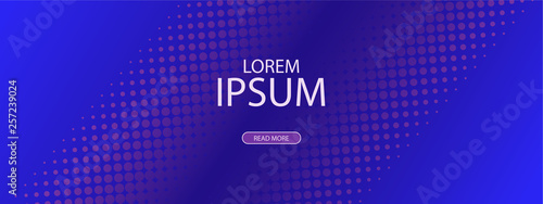 Abstract halftone pattern with gradients for banner, site, lending and social network covers. Vector illustration