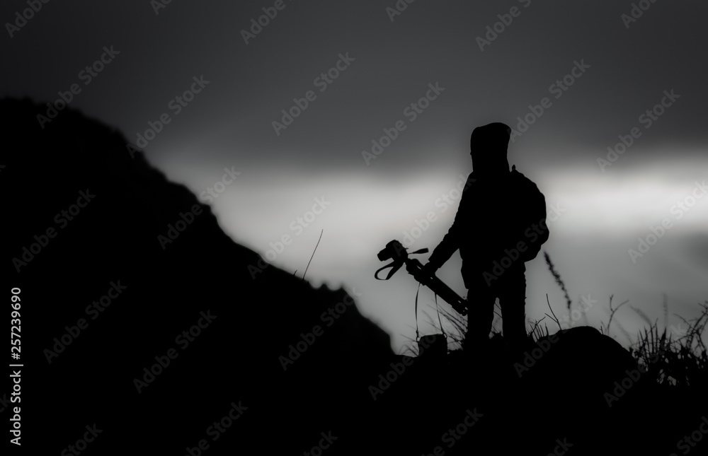 Obraz premium silhouette photographe