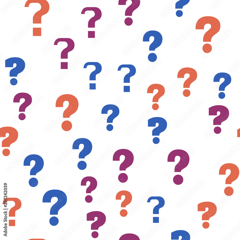 Question mark, education, school concept. Seamless vector EPS 10 pattern. Flat style Question mark, education, school concept. Seamless vector EPS 10 pattern. Flat style