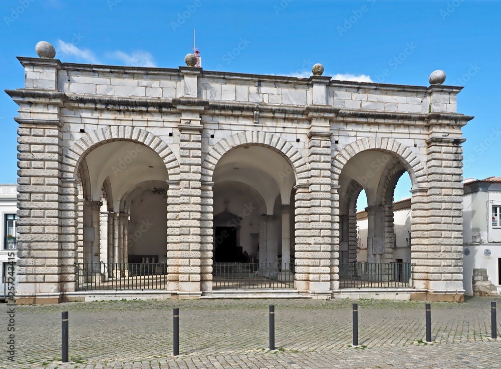 Fototapeta premium Sightseeing with historic buildings in Beja in Portugal