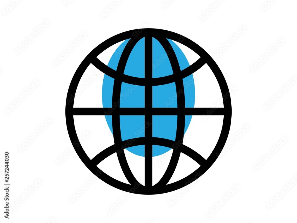 Obraz premium globe filled vector icon