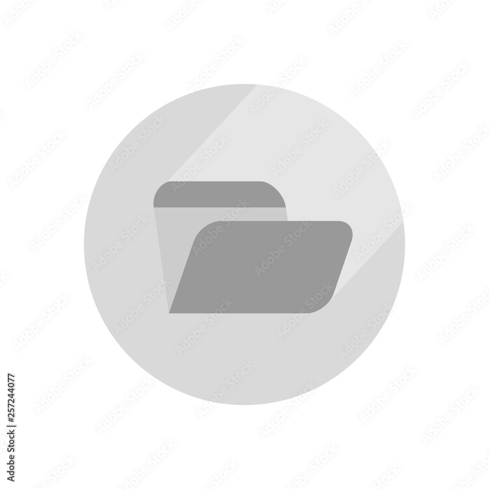 Simple document folder vector design. Circle design in long shadow. Simple document folder vector design. Circle design in long shadow.