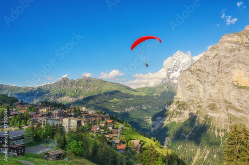 The picturesque surroundings of Murren, Switzerland