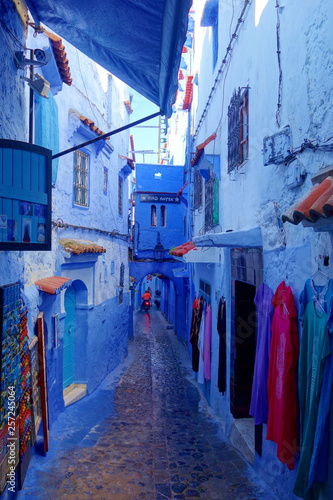 Traditional moroccan architectural details in Chefchaouen Morocco, Africa. Chefchaouen blue city in Morocco. © Tom