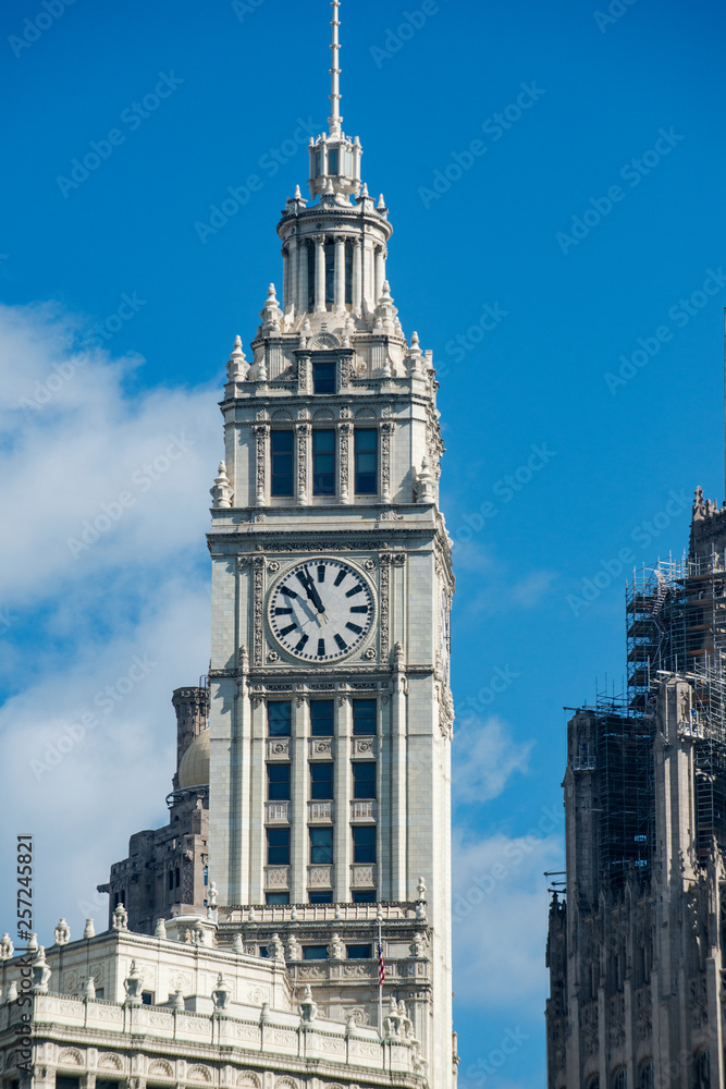  The Wrigley Building, one of America's most famous office towers. Part of Michigan-Wacker Historic District.