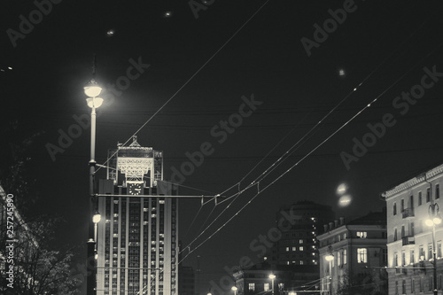 building at night