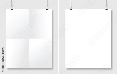 Wallpaper Mural Vector set posters hanging on white wall Torontodigital.ca