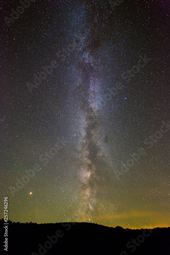 A rural landscape with the Milky Way in the background. © Matyas
