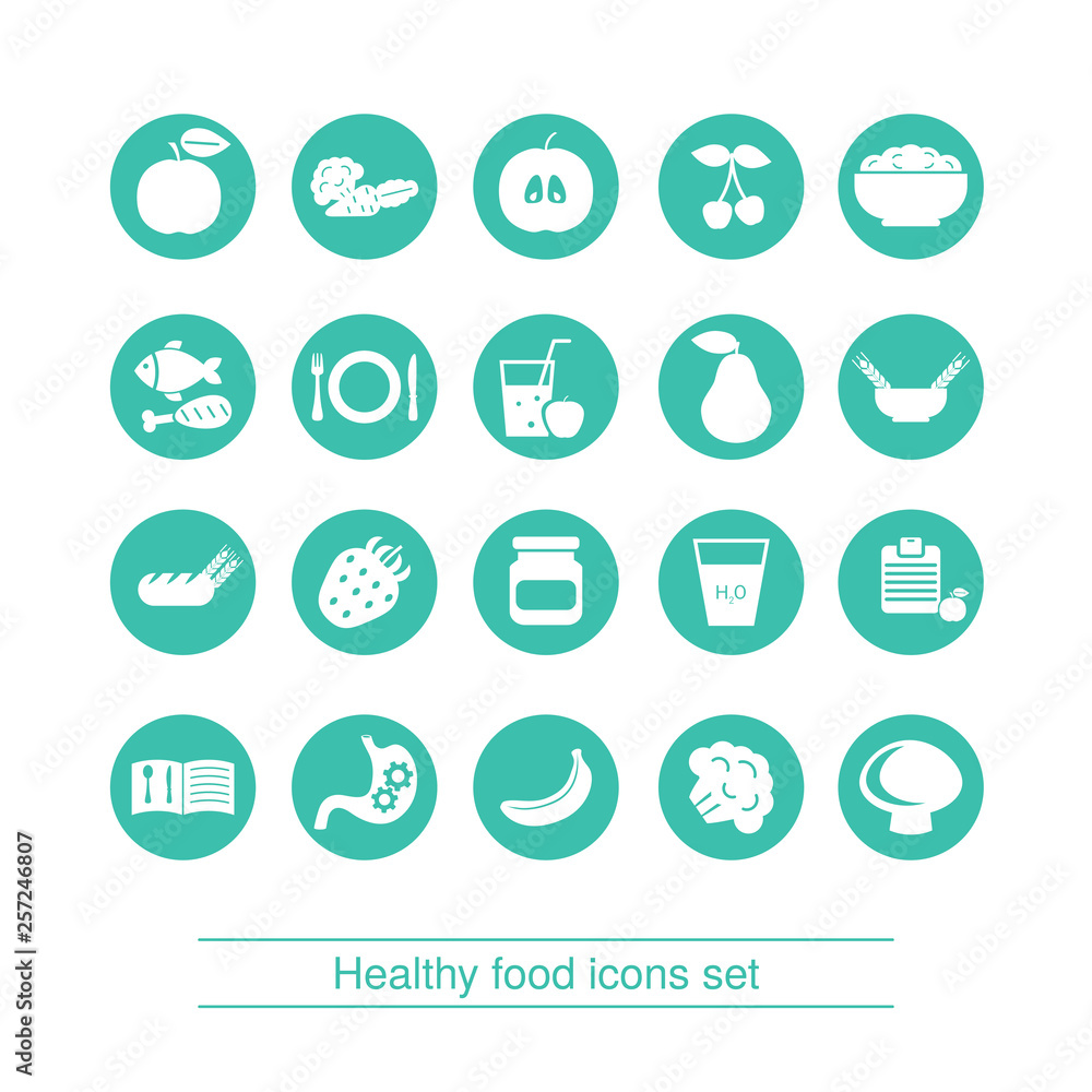 Diet icon set Diet icon set