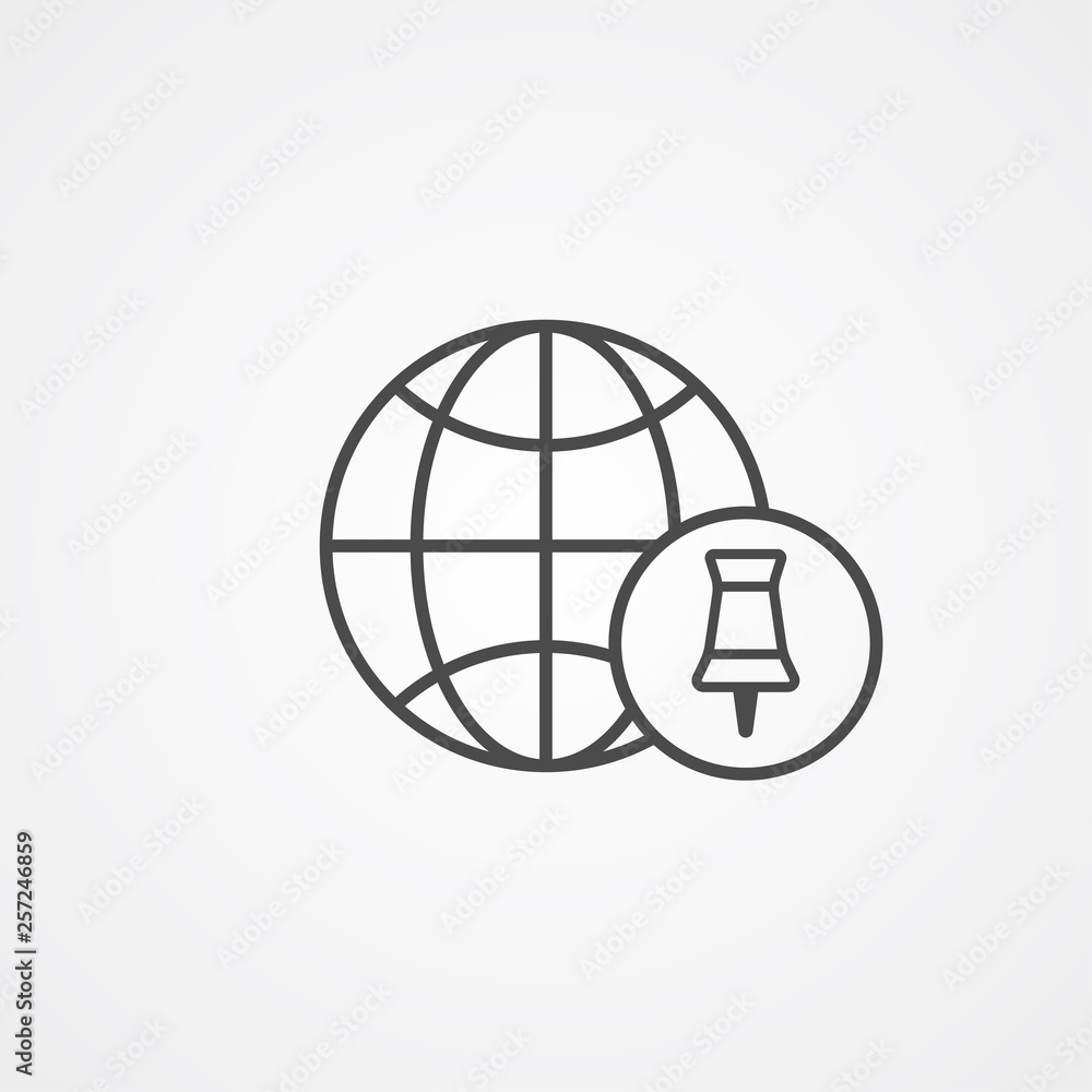 Globe vector icon sign symbol Globe vector icon sign symbol