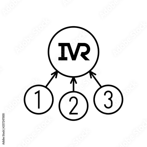 IVR icon. Interactive voice responce technology symbol.
