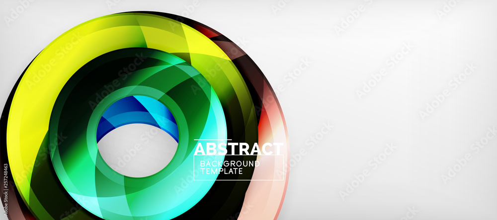 Glossy circles geometric background