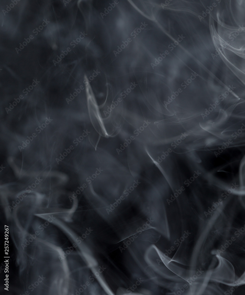 Abstract white smoke on black background Abstract white smoke on black background