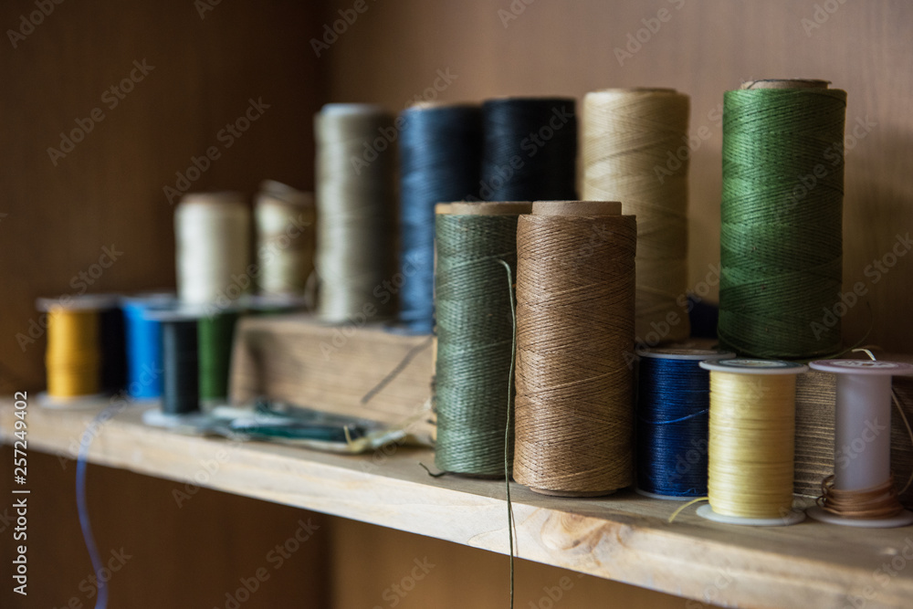 Sewing thread for leather goods. Sewing thread for leather goods.