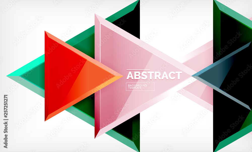 Triangular low poly background design, multicolored triangles Triangular low poly background design, multicolored triangles