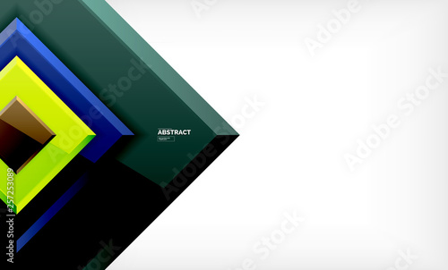 Geometric abstract background, modern square design