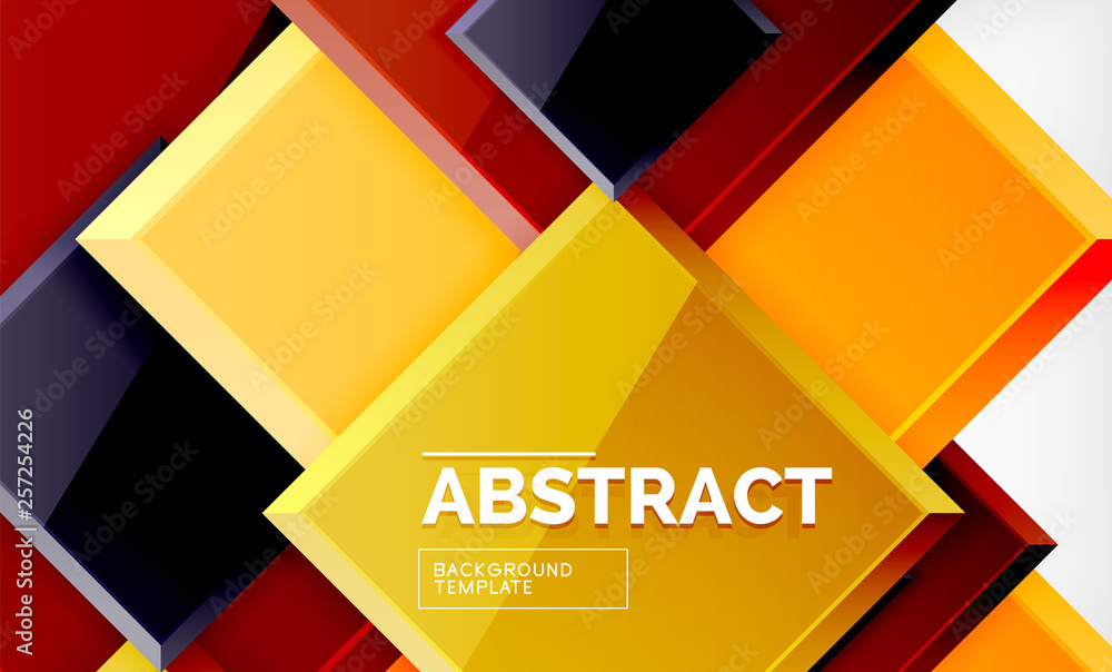 Obraz premium Geometric abstract background, modern square design